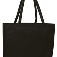 BAGANDTOTE Polyester BLACK Promotional Large Size Non-Woven Tote Bag