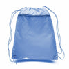 BAGANDTOTE Polyester CAROLINA BLUE Polyester Cheap Drawstring Bags with Front Pocket