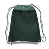 BAGANDTOTE Polyester FOREST GREEN Polyester Cheap Drawstring Bags with Front Pocket
