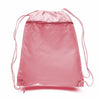 BAGANDTOTE Polyester LIGHT PINK Polyester Cheap Drawstring Bags with Front Pocket