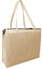 BAGANDTOTE Polyester NATURAL Zippered Large Tote Bags - Reusable Grocery Bags