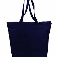 BAGANDTOTE Polyester NAVY Large Polyester Zippered Tote Bags