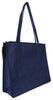 BAGANDTOTE Polyester NAVY Zippered Large Tote Bags - Reusable Grocery Bags