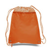 BAGANDTOTE Polyester ORANGE Polyester Cheap Drawstring Bags with Front Pocket