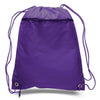 BAGANDTOTE Polyester PURPLE Polyester Cheap Drawstring Bags with Front Pocket