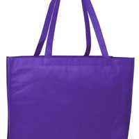 BAGANDTOTE Polyester PURPLE Promotional Large Size Non-Woven Tote Bag