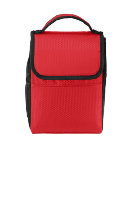BAGANDTOTE Polyester RED Honeycomb Polyester Lunch Bag Cooler