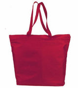 BAGANDTOTE Polyester RED Large Polyester Zippered Tote Bags