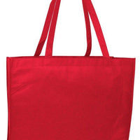 BAGANDTOTE Polyester RED Promotional Large Size Non-Woven Tote Bag