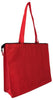 BAGANDTOTE Polyester RED Zippered Large Tote Bags - Reusable Grocery Bags