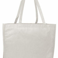 BAGANDTOTE Polyester WHITE Promotional Large Size Non-Woven Tote Bag