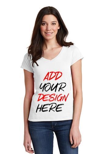 Custom Softstyle Ladies' V-Neck T-Shirt   64V00L