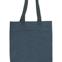 BAGANDTOTE TOTE BAG BLACK Two Tone Polyester Tote Bags With Long Handles