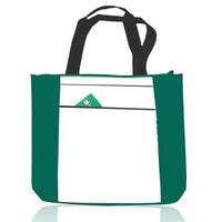 BAGANDTOTE TOTE BAG FOREST GREEN LOW PRICE ZIPPERED POLYESTER TOTE BAG