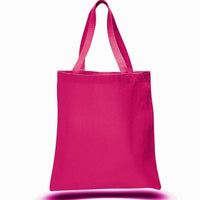 BAGANDTOTE TOTE BAG HOT PINK High Quality Promotional Canvas Tote Bags