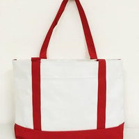 BAGANDTOTE TOTE BAG RED Grocery Shopping Tote Bag With Large Outside Pocket