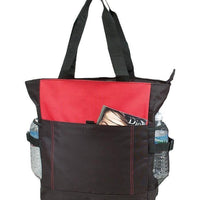 BAGANDTOTE TOTE BAG RED Polyester Daily Zipper Tote Bag