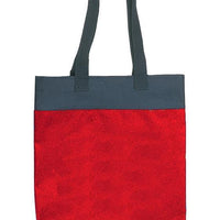 BAGANDTOTE TOTE BAG RED Two Tone Polyester Tote Bags With Long Handles
